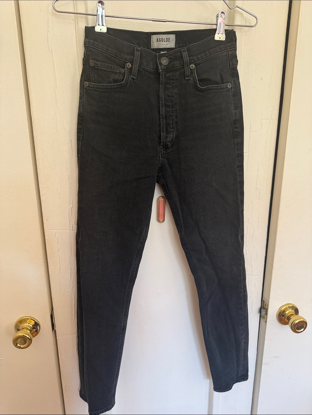 Agolde  Black Skinny High-Rise Jeans